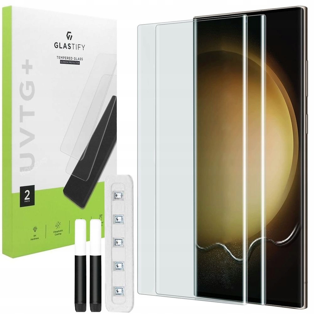 UV tvrdené sklo pre Samsung Galaxy S23 Ultra, 2 kusy, CELÝ OBRAZOVKA